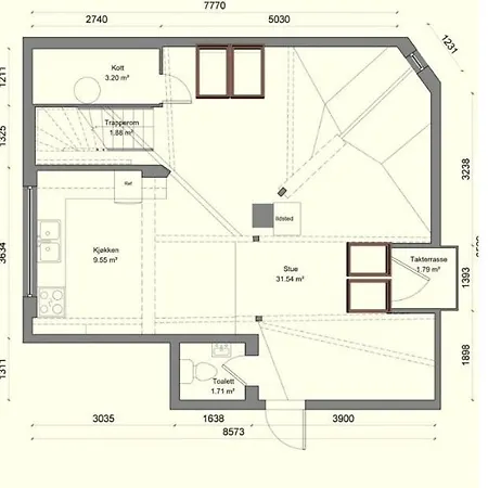 Super 2 Story Penthouse, 3 Bedroom 104m2 Appartement *