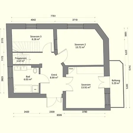 Super 2 Story Penthouse, 3 Bedroom 104m2 Appartement Oslo